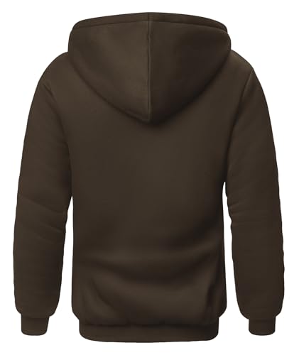 Image of SCODI Hoodies for Men Heavyweight Fleece Sweatshirt - Full Zip Up Thick Sherpa Lined Hooded Sweatshirts