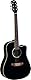 EKO - Ranger CW EQ Black Elektrische Akustikgitarre, Bänder und Boden, Lindengriff, Farbe Schwarz