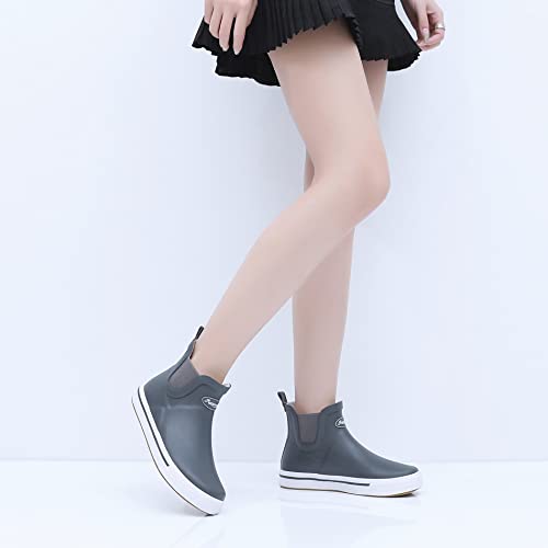 Rainangel Rain Boots For Women And Men,Unisex Ankle Rain Shoes Anti-Slipping Rainboots With Comfortable Lightweight Garden Rubber Rain Boot And Outdoor Work Shoes,Waterproof Fishing Deck Boots #TOP4