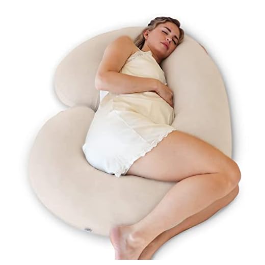 Pharmedoc Pregnancy Pillows, C-Shape Full Body Pillow – Organic Cotton Cover Natural – Pregnancy Pillows for Sleeping – Body Pillows for Adults, Maternity Pillow and Pregnancy Must Haves
