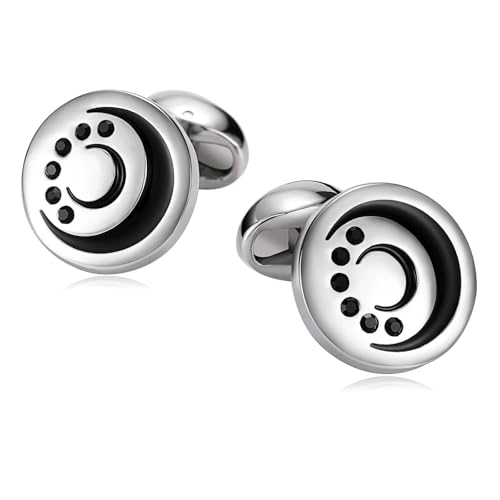 Gemelos de acero inoxidable para hombre un regalo ideal con circonita