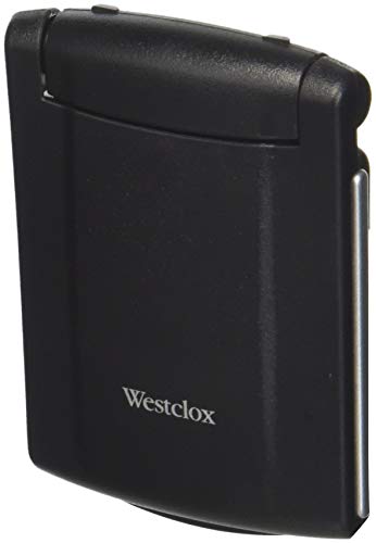 Westclox 72028 Fold-Up Travel Alarm Clock, Medium, Black