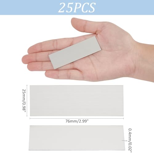 UNICRAFTALE 25 Stück Namensschilder Lasergravierte Blankoplatte Edelstahl Namensschildrahmen Namensschild Kunstschild Für Rahmen Mit Selbstklebender Rückseite Personalisierte Namensschilder
