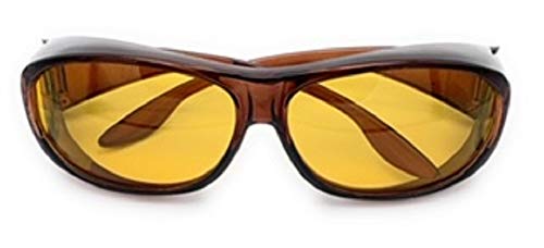 Wrap Around Night Vision Glasses, Fit Over Glasses with Polarized Yellow Lens Night Driving Glasses3