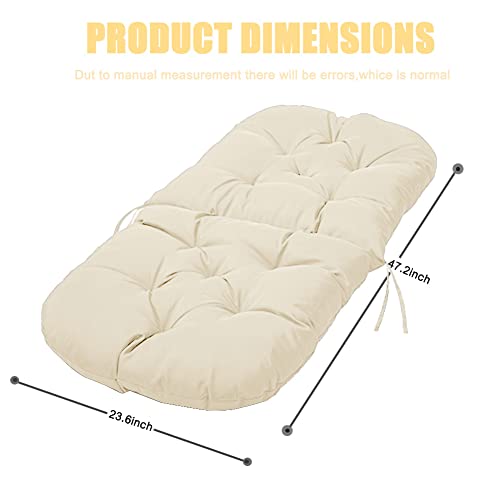 Seahome Waterproof Swivel Rocker Cushion, Outdoor Rocking Chair Cushions, Hammocks Papasan Chair Cushion,Tufted High Back Chair Cushion For Indoor Garden Or Outdoor Rocking Chair Seats (White) #TOP1