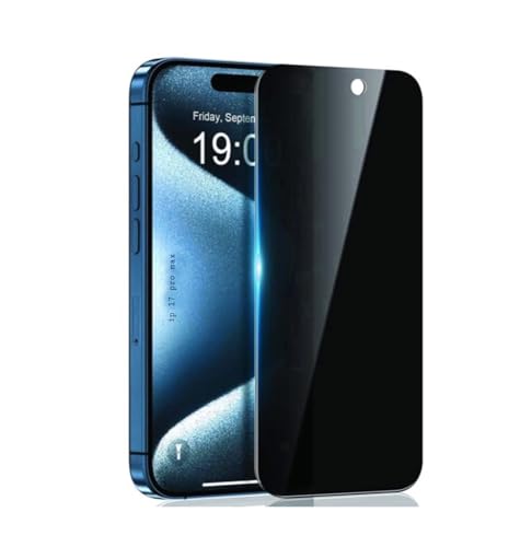 Image of Privacy Tempered Glass Screen Protector Compatible with iphone 17 Pro Max (Black) with Edge to Edge Coverage and Easy Installation kit