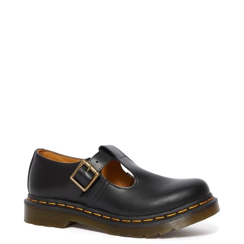 Dr. Martens Femme Vegan 8065 Chaussure Baby, Félix Noir Rub Off, 38 EU