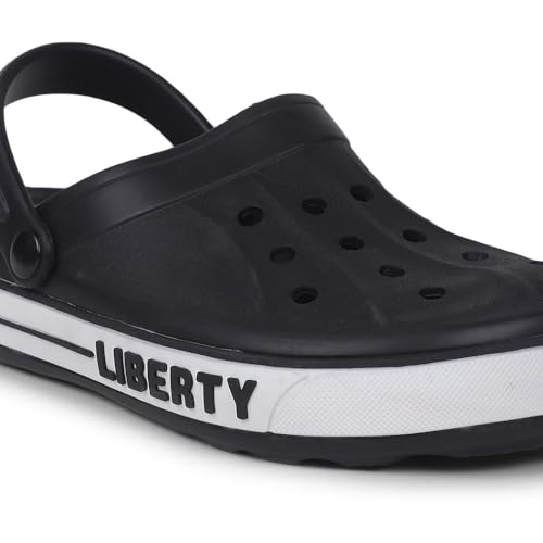 Image of Liberty A-HA LITEWALK Clogs for Men Black, Navy Blue, Green, Grey, Blue, Khaki & Off White | Casual Slip-On Slingback Clog for Walking & Outdoor Use