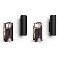 Philips Hue White and Color Ambiance Appear Lampada da Parete Smart per Esterni, Confezione da...