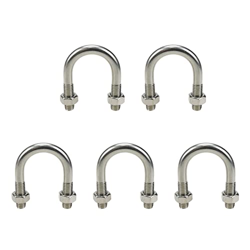 Image of Sscon 5Pcs M10x33 U-Bolts 304 Stainless Steel U-Bolt Fastener for 33mm Pipe Dia.