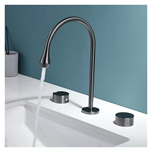 Grifo de bronce de alta durabilidad para lavabo sobre cubierta con acabado artesanal 5