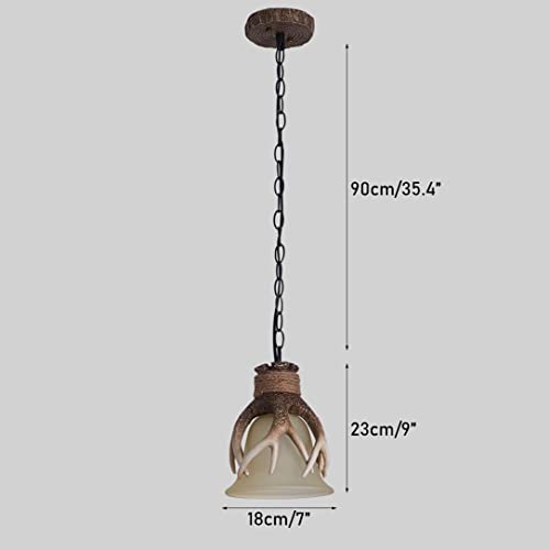 Suspension en verre d'exception style bois de cerf et douille E27