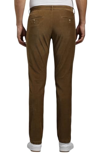 Image of Louis Philippe Men's Mid Rise Slim Casual Pants