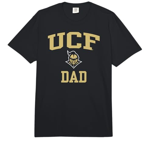 Central Florida Golden Knights Dad Icon Black Comfort Colors Adult Heavyweight T-Shirt