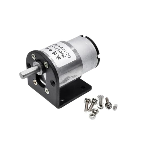 JGB37-520 12V 24V High Torque All Metal Gear Box Electric Motor Speed Reversible Adjustable 1Pcs(66RPM,12V Bracket)