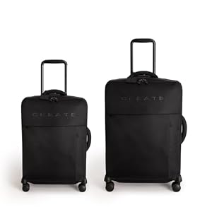 CREATE CREATE / Luggage Studio Soft/Set S und M Polyester Soft Koffer Schwarz/TSA Vorhängeschloss, 4 doppelte multidirektionale Räder, Teleskopgriff, wasserfestes Material, Namensschild CREATE CREATE / Luggage Studio Soft/Set S und M Polyester Soft Koffer Schwarz/TSA Vorhängeschloss, 4 doppelte multidirektionale Räder, Teleskopgriff, wasserfestes Material, Namensschild