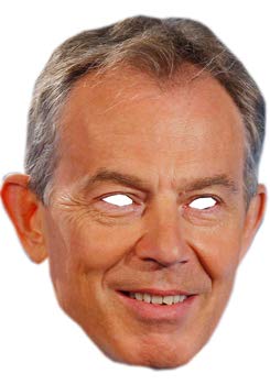 FoxyPrinting Tony Blair Celebrity Cardboard Party Face Mask Fancy Dress