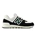 New Balance Unisex 574 V2 Varsity Suede Sneaker, Black/White/Marsh Green, 10 US Men