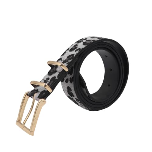 AIBEARTY Women Fashion Leopard Faux Leather Belt Gold Metal Buckle Pin Waist Belt for Jeans Pants Dresses3