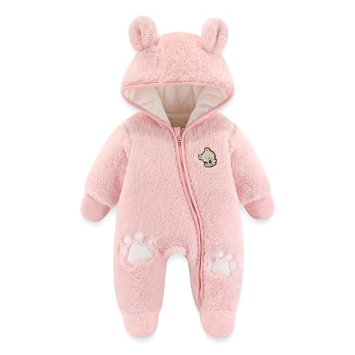 JiAmy Baby Schneeanzüge Winter Overall mit Kapuze Fleece Strampler...