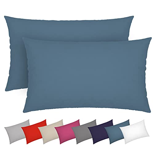 Pillowcases King Size Set of 2, Blue - 2 x Soft Microfiber Pillow Cases King 20 x 36 - Pillowcase King Size Set of 2 - Comfortable, Hypoallergenic, Pillow Case