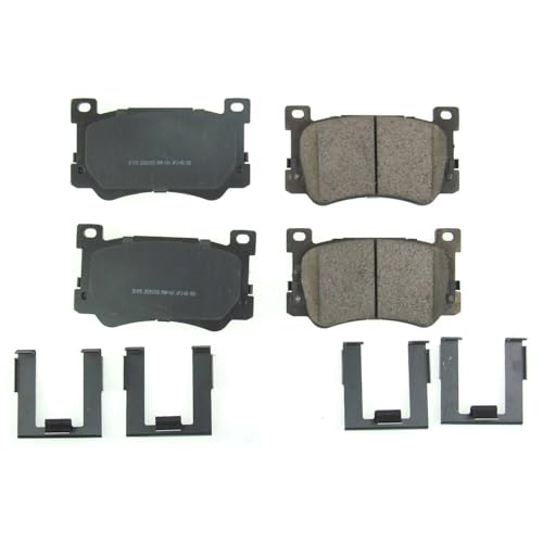Image of PowerStop Front Brake Pads for Genesis G90 2017-22 - Z17 Ceramic Brake Pads with Installation Hardware, 17-1975