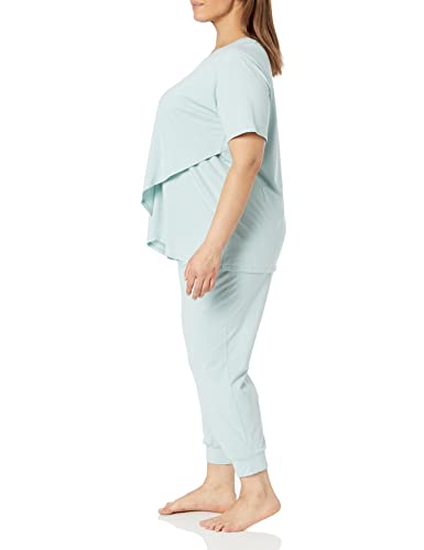 Amazon Essentials Women's Cotton Maternity and Nursing Sleepwear Pajama Set4