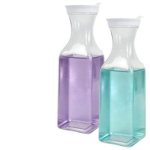 Byfoyif 2PCS Dispensador Detergente Lavadora 1500ml, Botella para Detergente Liquido con Tapas y 18 Etiquetas, Recipiente para Detergente de Ropa Reutilizable,para Detergente Líquido y en Polvo