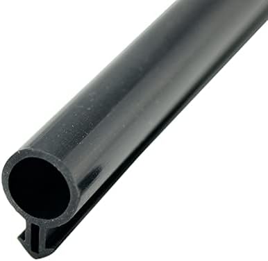 10M Plastic Steel Door Window Sealing Strip Silicon Rubber Door Window Seal Draft Stopper Hollow Bulb Barb Tubular Gasket O Type (Big O/ 10MM, Black)