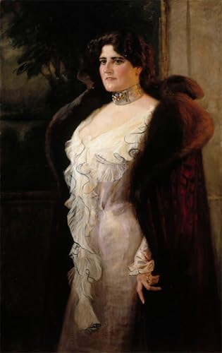 Art impression sur toile haut de gamme portrait de Mme Lydia N:son Keirkner Albert Edelfelt 60x90