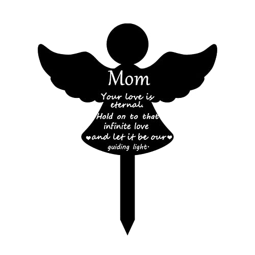 Cemetery Memorial Stakes,Cemetery Grave Plaque Stake Markers,Memorial Angel Plaques For Outdoors Sympathy Garden Stake Acrylic Grave Stake Waterproof Garden Grave Decorations For Cemetery Yard #TOP2