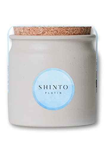 Bio Matcha Tee Shinto® Platin - Ceremonial Grüntee-Pulver - beschattet & handgepflückt - Direktimport aus Uji Japan - wiederverwendbares Tongefäß - 30g