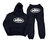 【Feature】Kapuzen-Sweatshirt kann auf verschiedene Arten getragen werden, einfach an und auszuziehen, lässiger Stil; Die Jogginghose hat einen elastischen Bund mit Kordelzug. Ideal für Sport und Freizeit.