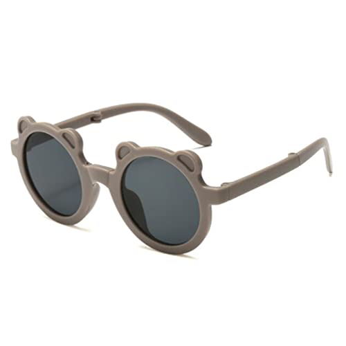 Children's Bear Ears Folding Sunglasses for Boys and Girls Sunscreen Glasses Lovely Cartoon Children's Glasses