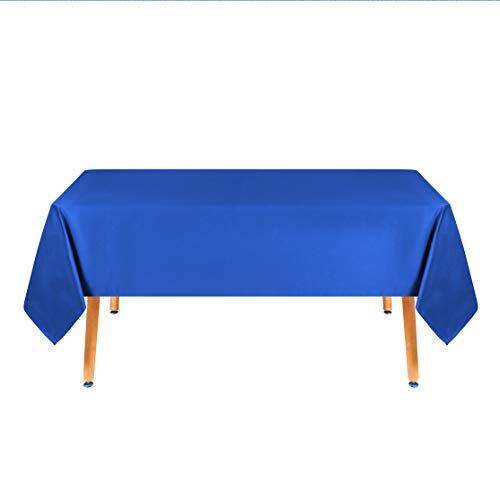 Image of Obstal 210GSM Rectangle Table Cloth, Royal Blue, 60 x 120 Inch | Water Resistance Microfiber Tablecloth, Decorative Fabric Table Cover for Outdoor and Indoor Use