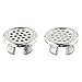 Overflow Cover for Sink, Basin Overflow for Ring Replacement 22mm Chromed Plastic Washbasin Overflow Insert with for Easy Install No Tools Required for Bathroom Sink (2-Pack)