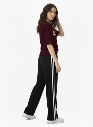 Image of EHA Women Co-ord Set for Girls | Stylish Two Piece Dress with Oversize Tshirt & High Waist Jogger|Trendy Cotton Blend Track Suit Set for Women | Casual /Travel & Lounge Wear Outfits