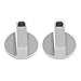 Produktbild Ruiqas 2Pcs 6Mm Zinklegierung Herd Knopf Home Küche Gasherd Knöpfe Herd Ofen Kochfeld Metallschalter Steuerung