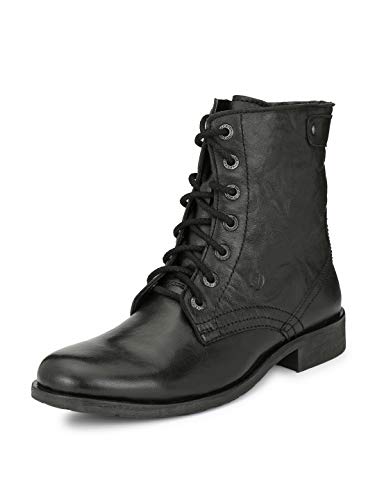 Image of ALBERTO TORRESI Men's Leather Lace-Up Ankle Boots with Zip Closure - Stylish and Durable Footwear for Modern Men