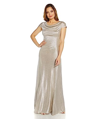 Image of Adrianna Papell Women's Metallic Knit Gown