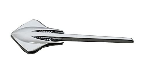 Image of Pair Set Carbon Flash Stingray Mako Shark Emblems 3D Badge Nameplate Repalcement for C2 C3 & C7 Corvette (Chrome)