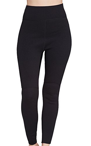 Calças de neoprene de neoprene de 2 mm para mulher mergulho, Scuba Surf calças de cova (Black, 2XL)