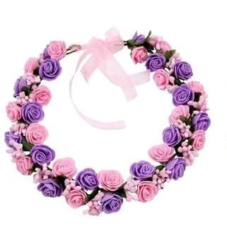 GenericArtificial Foam AND PAPER Fabric Flower Crown Tiara Headband Head Floral Hair Festival for Princess, Girls, best for birthday