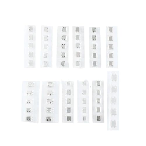 KSOPUERT 60 PCS 12 Types Micro USB Sockets Kit Jack Plug Female Socket Connector,USB-B DIY Repair Replacement Parts Assortment Set - Thumbnail 4