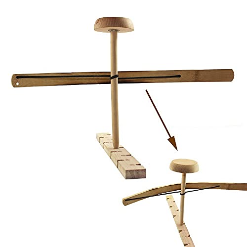 ZEZEFUFU 1 Set Hardwood Fire Bow Tool Fire Starter Primitive Wood Survival Practice Friction Fire Tool