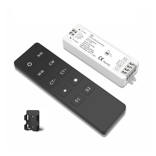 Contrôleur CCT 12V 24V Barre Lumineuse Dimmer Monochrome V2 avec Télécommande