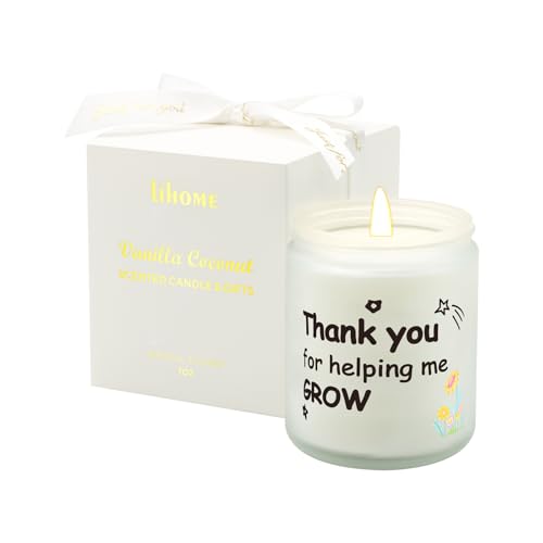 Lihome Teacher Appreciation Gifts - Funny Teachers Day Thanksgiving Birthday Christmas Gifts Vanilla Coconut Candles