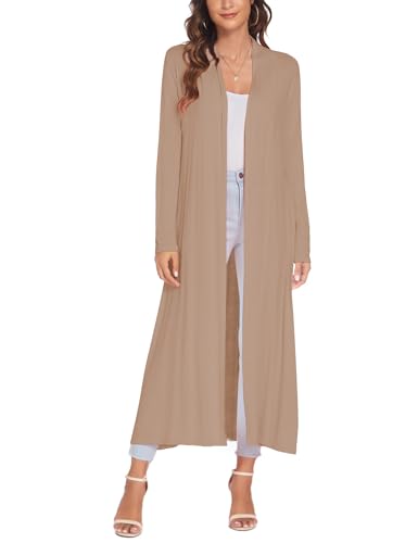 Image of Bluetime Women Floor Length Open Front Cardigan