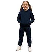 Kids Heavy Blend Plain Hoodie Jogger Full Tracksuit for Boys & Girls (11-12 Years, Navy)