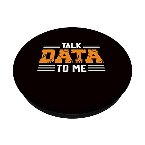 Nerd Saying Joke Pun Talk Data To Me PopSockets Swappable PopGrip, Black - Image 2